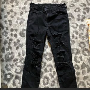 black american eagle jeans